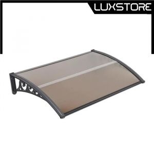 LUXS 120 x 80 cm Auvent Marquise pour Porte dEntr&eacute;e Panneaux en PC Structure en aluminium