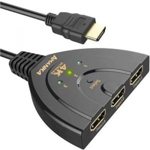 HDMI Switch 4k Switch HDMI 3 Ports Commutateur HDMI Sélecteur Splitter Manuel 3 Entrée vers 1 Sorties Commutateur HDMI UHD-3D-[178]