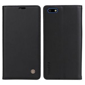 Coque pour Huawei Y5 2018 / Honor 7S Etui Premium Housse en Cuir Protection Rabat Clapet Case Porte Carte Magn&eacute;tique - noir