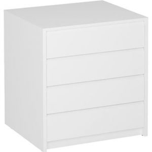Commode Meuble de rangement coloris blanc - Longueur 50 x Hauteur 73.4 x Profondeur 45 cm