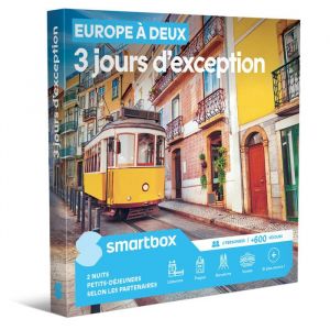 Coffret Cadeau SMARTBOX - Europe &agrave; deux - 3 jours dexception - 2 nuits avec petits-d&eacute;jeuners en Europe pour 2 personnes
