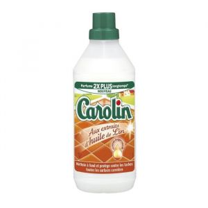 LOT DE 2 - CAROLIN - Nettoyant sol Huile de lin surfaces carrelées - flacon de 1L