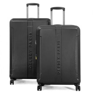 Lot 2 valises rigides D&eacute;part 65cm et 75cm TSA - Noir - DEPART1
