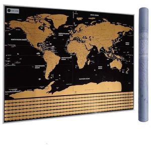 Carte du Monde à gratter XXL avec Drapeaux détaillée et précise - Cadeau idéal pour les voyageurs - Poster Grand Format 82 x 59 cm.