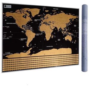 Carte du Monde à gratter XXL avec Drapeaux, détaillée et précise - Cadeau idéal pour les voyageurs - Poster Grand Format 82 x 59 cm.