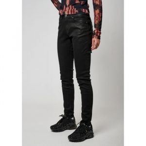 Jean slim enduit noir - KAPORAL - FLOR - Effet push up - Taille standard - 2 poches cavali&egrave;res