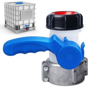 Vanne Cuve 1000l PlastiqueVanne Cuve DN40 62mmIBC Adaptateur Universelpour Robinet de VidangeCiterne de PluieR&eacute;servoir &agrave; Eau