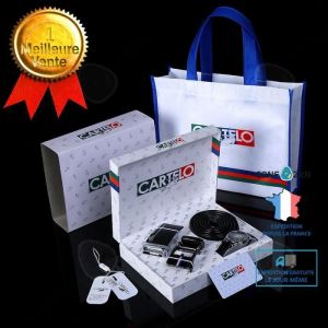 CONFO® Coffret cadeau daffaires Cadeau de fête des pères Cadeau danniversaire Montre de ceinture pour homme ancien petit ami