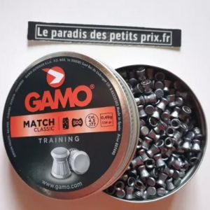 1 boite de 500 plombs T&ecirc;te plate  poids dun plombs 049 g : cal 4.5