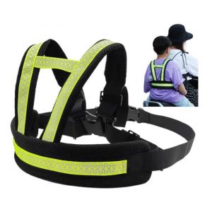 Harnais de moto de s&eacute;curit&eacute; pour enfants Harnais de moto pour enfants &agrave; sangle r&eacute;glable verte avec poign&eacute;es Harnais de s&eacute;curit&eacute;-wj