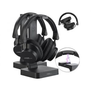 Casques stéréo sans fil - AUVISIO - OK-330.hs - Amplificateur de son - Mains libres - Blanc