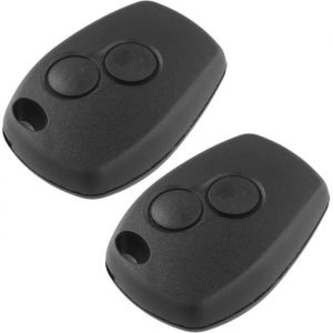 2PCS Coque Cl&eacute; 2 Boutons Coque Cl&eacute; pour Renault Kangoo Coque T&eacute;l&eacute;commande Voiture Boitier pour Cl&eacute; de Voiture