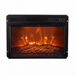 Parrot Uncle Chemin&eacute;e &Eacute;lectrique 23 Noire - Effets Flamme & B&ucirc;ches R&eacute;alistes T&eacute;l&eacute;commande Minuterie 2 Modes &Eacute;clairage R&eacute;glable