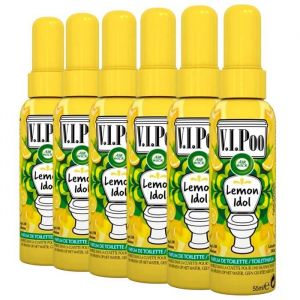 Air Wick Desodorisant WC Spray V.I.Poo Anti Odeur Parfum Lemon Idol 55 ml Lot de 6