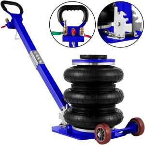VEVOR Cric Pneumatique 6T Regelable Bleu Cric de Levage Pneumatique 6T Cric Pneumatique Gonflable avec Rouleur Cric Gonflabl[14191]