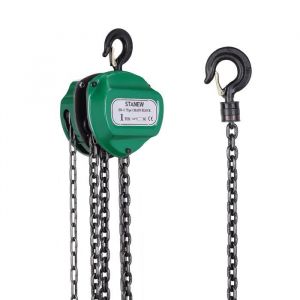 Palan &agrave; Cha&icirc;ne Manuel avec crochet pour charges lourdes palan &agrave; cha&icirc;ne STANEW 1 tonne hauteur de levage 5 m vert