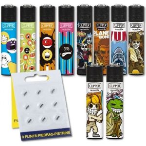 Lot de 10 Clipper Aléatoires + 9 Pierres Clipper