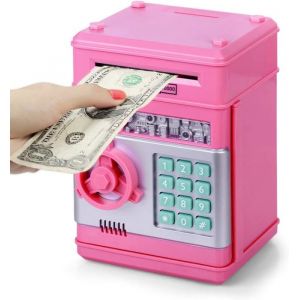 Tirelire Électronique Enfant 3-12 Ans Coffre-Fort Avec Code Pour Fille Jouet Tirelire Argent Atm Safe Tirelires Cadeaux Fil[u82]