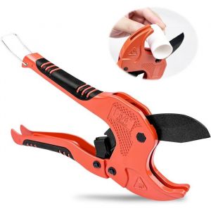 Coupe Tube PVC Pince Coupe TubeCoupe Tube &agrave; Cliquet Robustepour Couper les Tuyaux en Diam&egrave;tre Ext&eacute;rieur Jusqu&agrave; 42 MM Tuyaux PEX