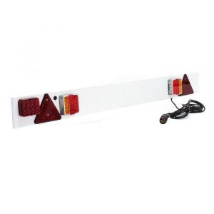 Wiltec Rampe d&rsquo;&eacute;clairage LED pour Remorque 7 Broches &ndash; Largeur 137 cm et C&acirc;ble de 6 m &ndash; avec Feux arri&egrave;re Feu stop Clignotants etc
