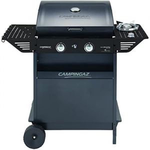 Campingaz Xpert 200 LS Plus Rocky BBQ &agrave; gaz en pierre de lave chariot BBQ avec 2 br&ucirc;leurs et 1 br&ucirc;leur lat. couvercle +