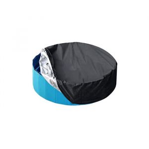 B&acirc;che de protection pour piscine tubulaire bache piscine ronde imperm&eacute;able r&eacute;sistante poussi&egrave;re gonflable 82x30cm noir