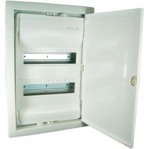 Armoire de distribution - HAGER - Encastr&eacute;e - 2 rang&eacute;es - Blanc - Int&eacute;rieur