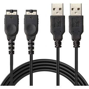 Link-e : 2 X Cable Chargeur Alimentation USB Compatible avec la Console Nintendo GBA SP (Gameboy Advance SP) et DS Originale