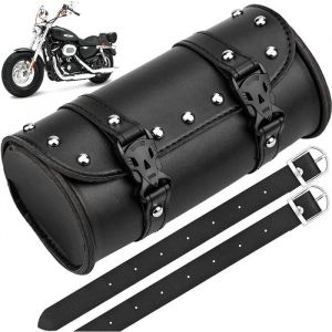 sac à outils de moto 21×10×10 cm sacoche moto en cuir sacoche moto avec sangles de montage sacoches cavalières pour motos[21]