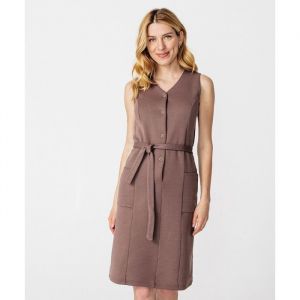 Damart - Robe-chasuble maille milano Thermolactyl - Taupe