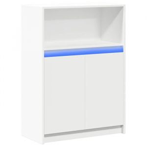 HighboardCommode El&eacute;gantBuffet avec LED blanc 72x34x100cm bois ding&eacute;nierie SQZR977278 Home - Living