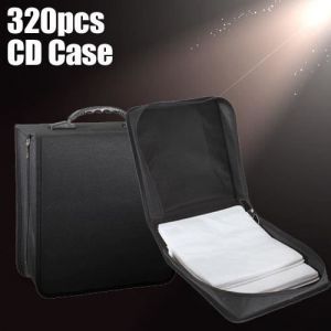 TOPTW Boîtier Rangement CD DVD 320 Classeur Pochette Sac Noir