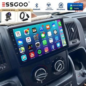 DAB+ Cam&eacute;ra  Autoradio Android 15 2Go+64Go pour Fiat Ducato Citroen Jumper Peugeot Boxer 9 &Eacute;cran Tactile Carplay ESSGOO