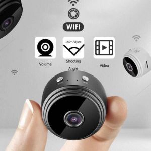 Mini cam&eacute;ra Espion cach&eacute;e WiFi sans Fil 1080p HD Vision Nocturne Cam&eacute;scope DVR Secret Micro Cam&eacute;scope pour la s&eacute;curit&eacute; &agrave; Domicile