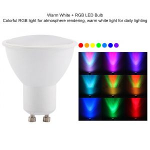 SALALIS Ampoule LED Nouveau GU10 3W RGB chaud LED &agrave; couleur changeante ampoule lampe avec t&eacute;l&eacute;commande deco led