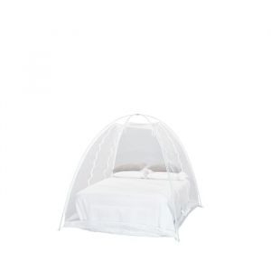 Tente moustiquaire d&ocirc;me Deconet Cupola II pour lit double blanc - 210x180x180 cm