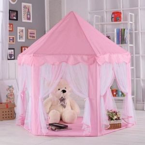 Moustiquaire de lit - Akitoo - Tente tipi enfant - Rose - 140x135 cm - Jouet chambre