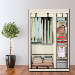 Penderie Souple Armoire de Rangement en Tissu Non-tissé (106x44x170)cm