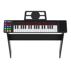 Piano &eacute;lectrique pour enfant - iDance - 37 touches - Batterie rechargeable - 8 rythmes - 22 chansons - Base en bois