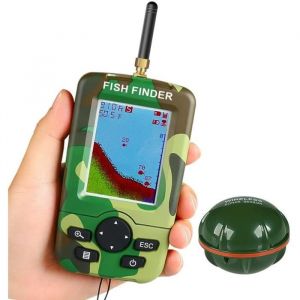 D&eacute;tecteur de Poisson Portable pour Bateau dapp&acirc;t D&eacute;tecteur de Poisson sans Fil Sondeur de Poisson avec capteur Sonar Sondeur