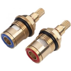 1-2 Cartouche Céramique de Rechange pour Robinet Tete de Robinet a Disques en Ceramique Chaud et Froid pour Cuisine Salle de [521]