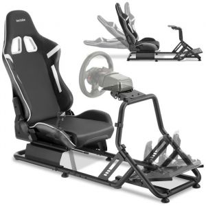 Fauteuil gaming - TECTAKE  -  Si&egrave;ge baquet PLAY compatible consoles inclinable 180&deg; maximum 120kg - noir