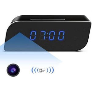 RUMOCOVO&reg;   Mini cam&eacute;ra espion sans fil 1080P HD IP horloge secr&egrave;te WIFI alarme enregistreur de s&eacute;curit&eacute; Vision nocturne IR mo