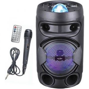 INOVALLEY KA02 BOWL- Enceinte lumineuse Bluetooth 400W - Fonction Karaoké - Boule kaléidoscope LED multicolore - Port USB Micro-SD
