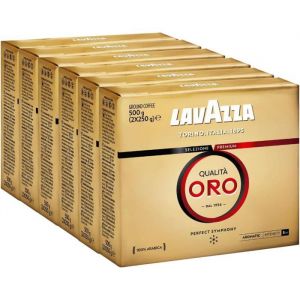 LAVAZZA - Café Moulu Qualità Oro 3Kg - Café italien - 100% Arabica - Équilibré & Aromatique - Intensité 5-12x250 g