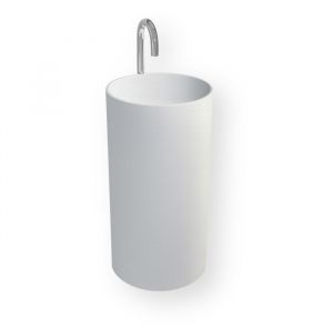 Vasque salle de bain sur pied Totem en Solid surface 45 cm - Cerca