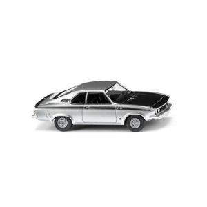 Voiture miniature Opel Manta A GT/E - Wiking - Argent m&eacute;tallis&eacute; - 1:87 - 6x3x4 cm - Plastique - Polie - Mod&eacute;lisme - 19 g
