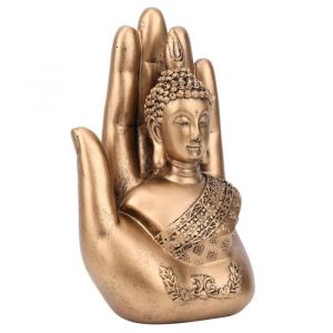 Statue de Bouddha résine Figurine de Bouddha fabriquée à la main pour la décoration darmoires Bureaux Salons Chambres