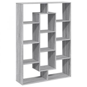 SALE 2026Biblioth&egrave;que - Colonne/Meuble &Eacute;tag&egrave;re de rangement pour livres - sonoma gris 102x29x143cm - bois ding&eacute;nierie 34.5 Kg 938