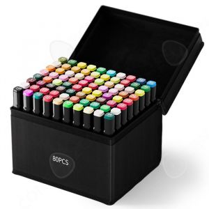 C Feutre &agrave; Alcool 80 Couleurs Marqueurs de Dessin Tous &Acirc;ges Adultes Enfants D&eacute;butants Id&eacute;al Peinture Animation et Cadeau Cr&eacute;atif